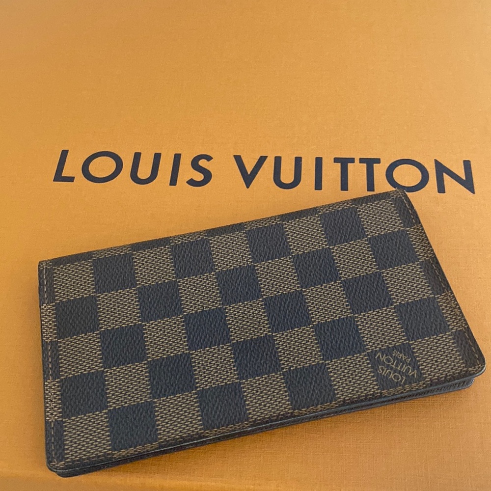 Louis Vuitton Damier Ebene Checkbook Cover